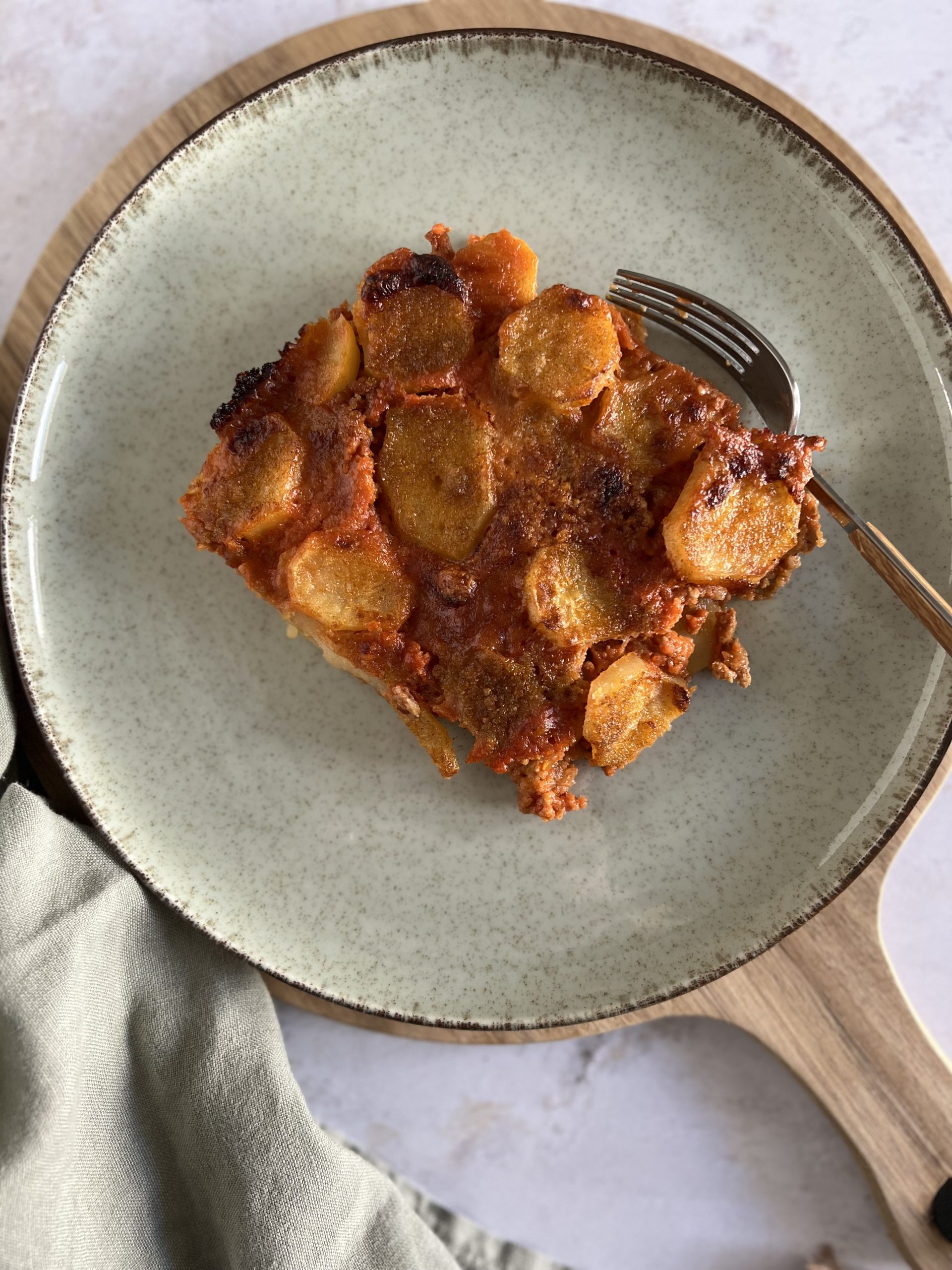 Tortino di patate con ragù