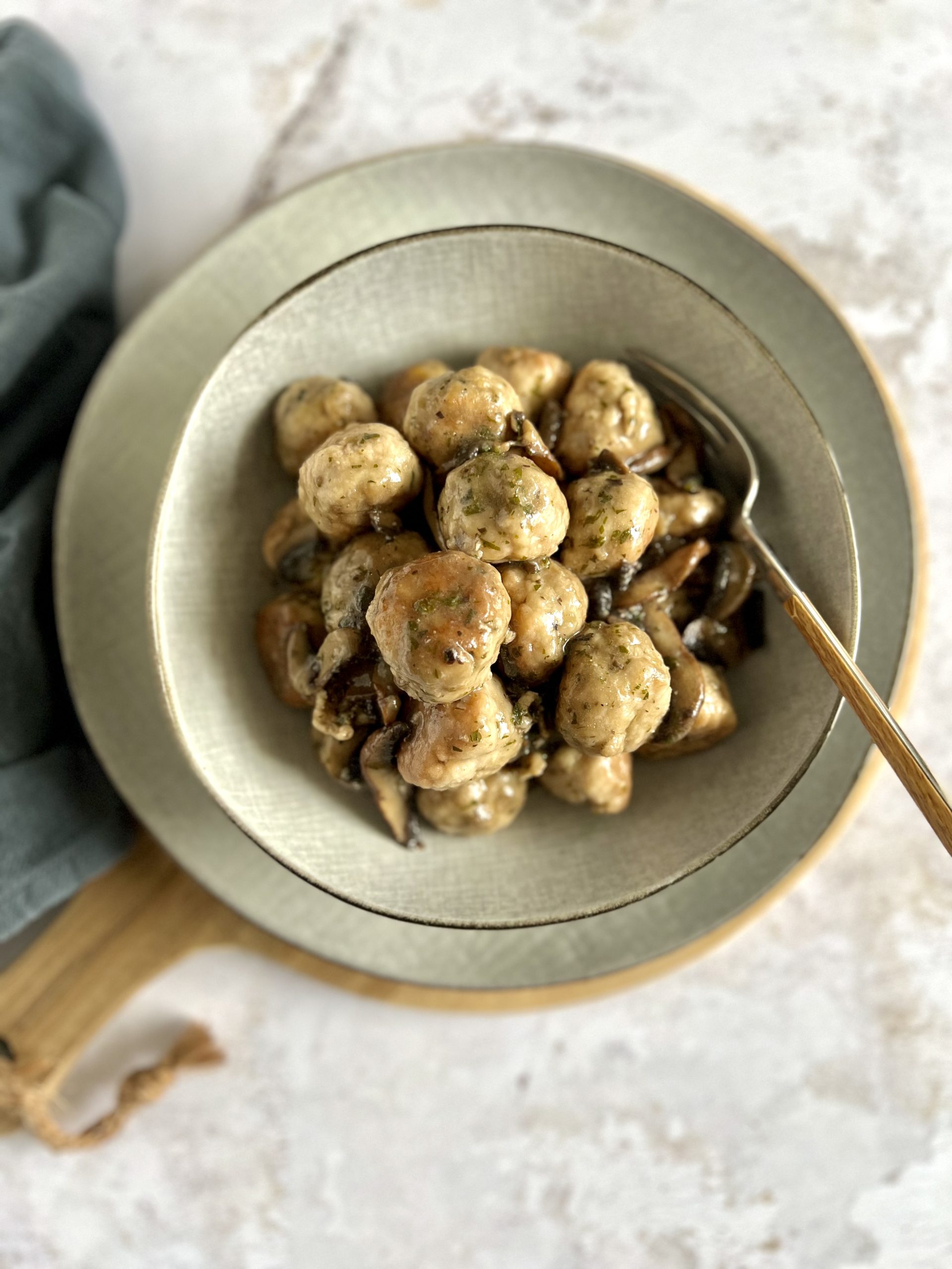 POLPETTE DI POLLO CON FUNGHI